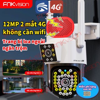 [FNKvision]  Camera giám sát Yoosee 12MP 4G tích hợp sim 4G Không cần WIFI Ngoài trời kháng nước Xem đêm có màu