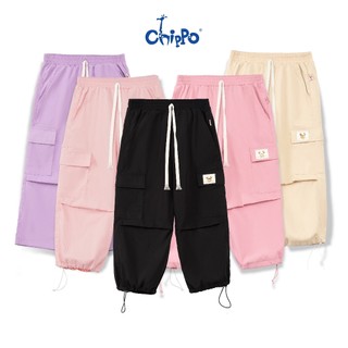  Quần Jogger Kaki bé gái Chippo chất liệu kaki mềm mại thoải mái cho bé từ 7 đến 12 Tuổi 21-40Kg  