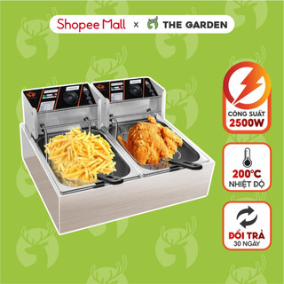 Bếp chiên ngập dầu THE GARDEN IGWT SN02 dung tích 12L chất liệu Inox cao cấp, công suất 2500w, Bảo hành 12 tháng