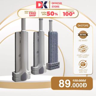 Chổi Lau Nhà Tự Vắt Thông Minh Cỡ Lớn, Chổi Lau Nhà 360 Độ Bàn Lau To 42CM Có Đầu Gạt Bụi Bẩn