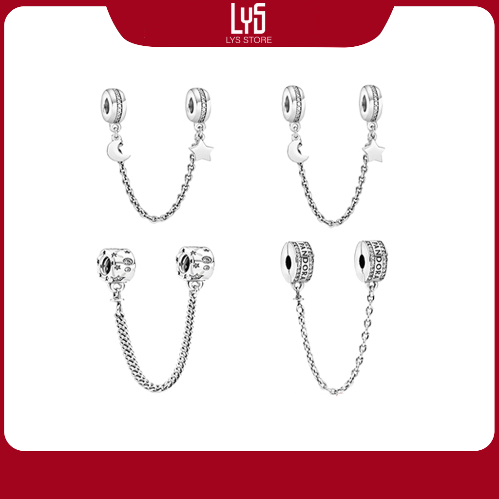 Charm bạc Safety chain bạc S925 khóa an toàn