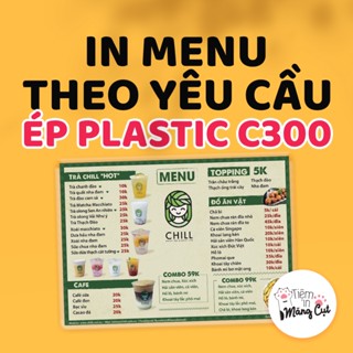 In Menu Dày C300 Ép Nhựa Plastic Theo Yêu Cầu, Thiết Kế Cực Đẹp
