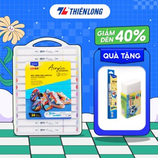 Bút lông màu Acrylic Markers brush Thiên Long Colokit 12/24/36 màu - Bút dạ vẽ cho bé nét đậm