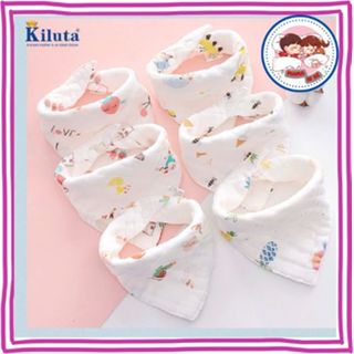 [MAMA] SET 5 YẾM TAM GIÁC COTTON ORGANIC 6 LỚP KILUTA CHO BÉ