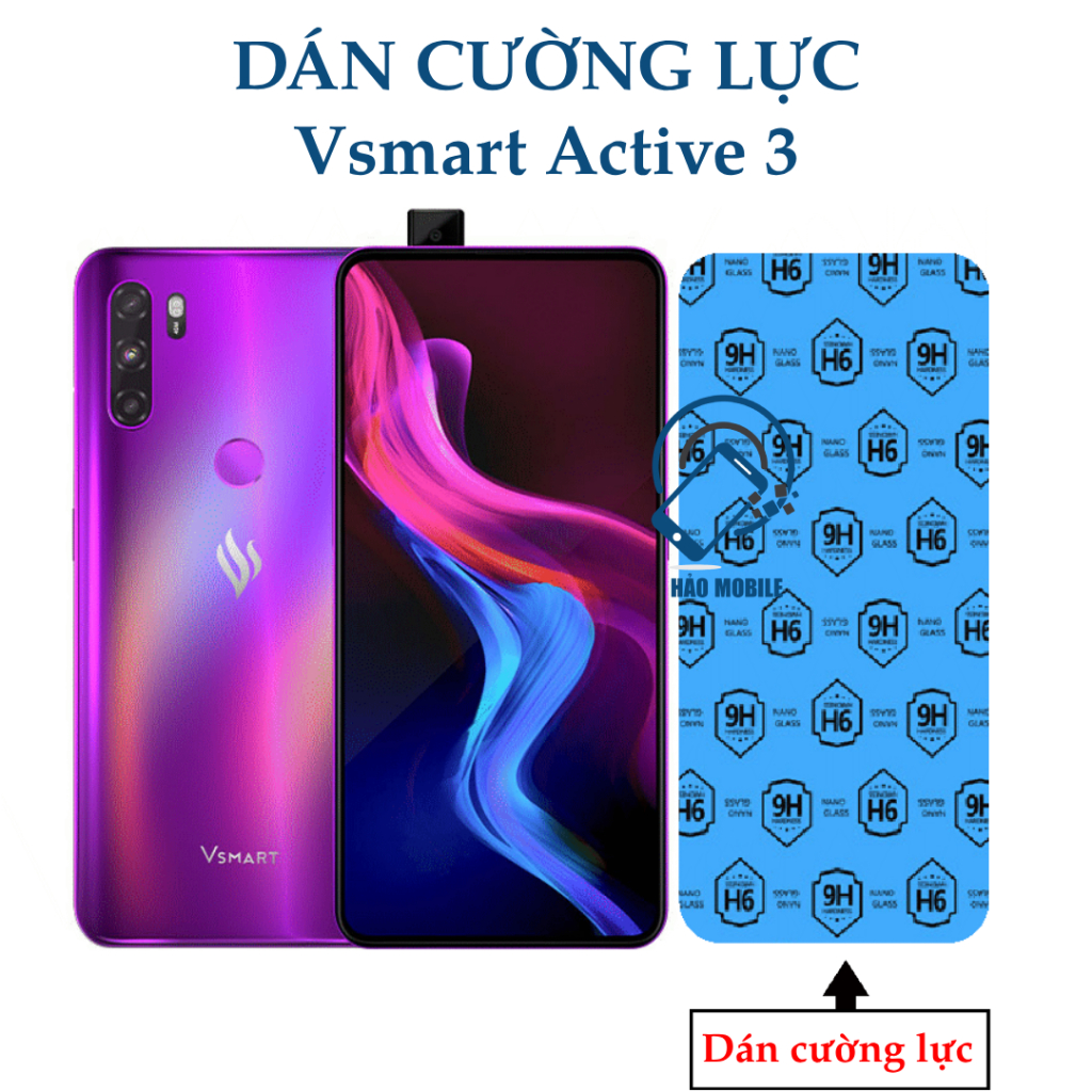 Dán cường lực dẻo nano Vsmart Active 3, chống bụi chống rơi vỡ