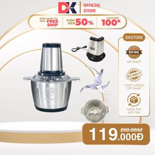 Máy Xay Thịt Đa Năng Cối INOX 304 2L Công Suất 300W, 4 Lưỡi Dao Xay Thịt Cá, Rau Củ, Xay Sinh Tố