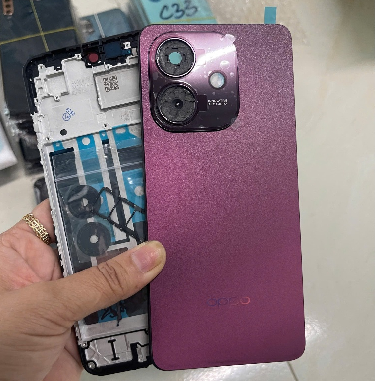 bộ vỏ oppo A3 / A3X / vỏ lưng /có kính cam và khe sim