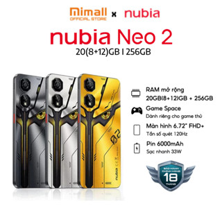 Điện thoại Gaming Nubia Neo 2 | 20(8+12)GB/256GB | 6.72'' 120Hz| Trigger Kép| Sạc nhanh 33W| Chính Hãng