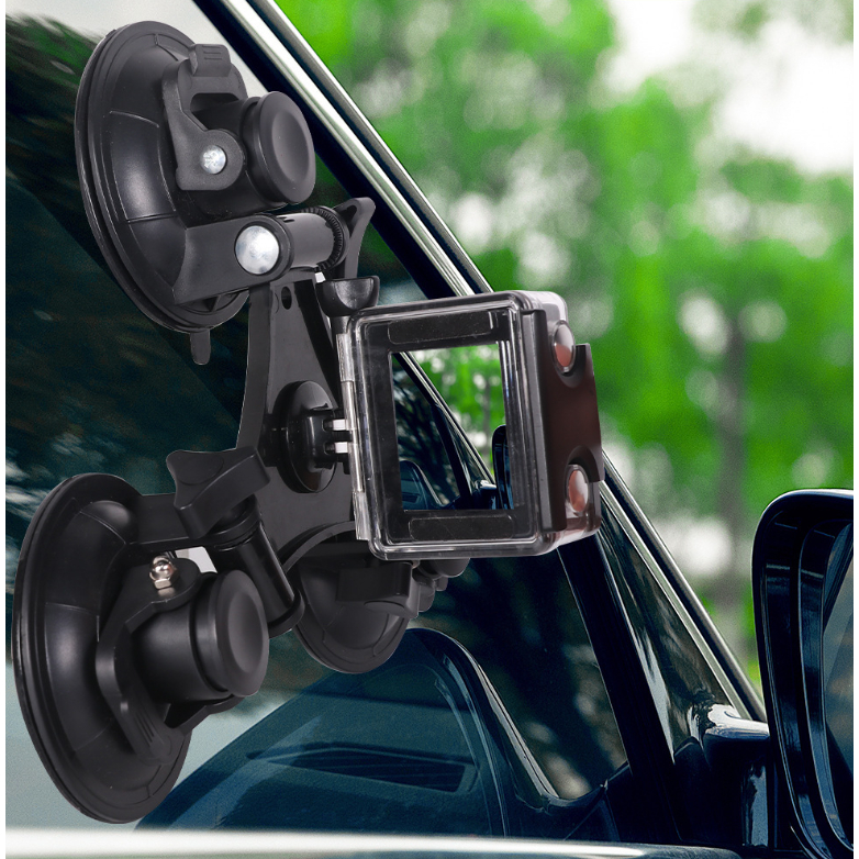 Đế Hít Kính cho GoPro, Action cam, insta 360 - Chân Đế Gắn Kính ô tô Hút Chân Không - Gopro