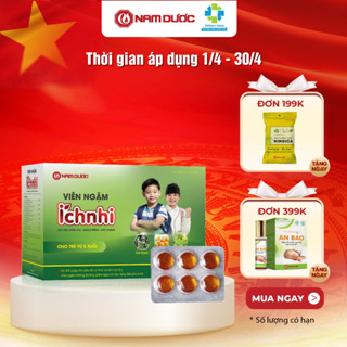 Viên ngậm Ích Nhi hộp 30 viên ngậm hỗ trợ giảm ho, đau họng, khàn tiếng cho trẻ em, phụ nữ có thai, cho con bú