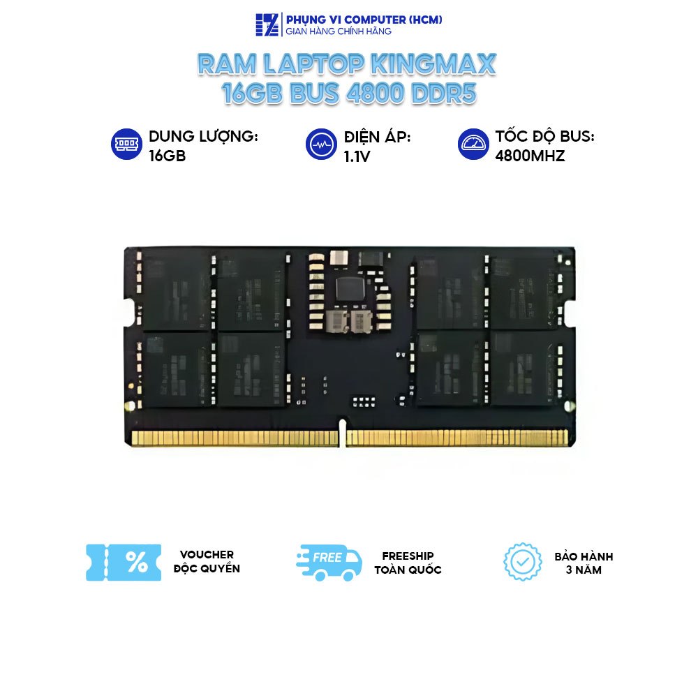 Ram laptop Kingmax 16GB BUS 4800 DDR5 - Hàng chính hãng - Bảo hành 3 năm