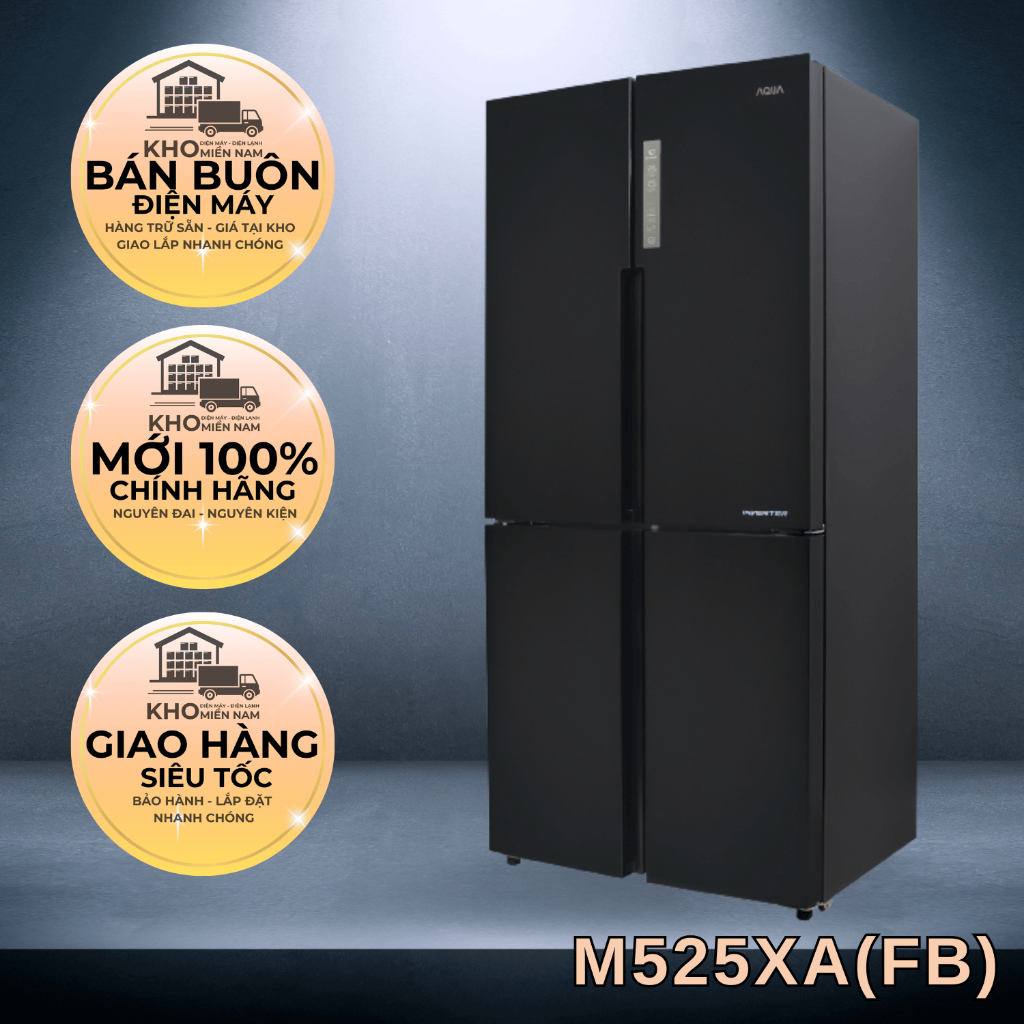 Tủ lạnh AQUA 456 Lít Inverter 4 Cánh AQR-M525XA(FB)