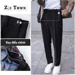 Quần Tây Nam Baggy Z01 Sidetab Tăng Cạp - Quần Âu Hàn Quốc, Vải Dày Dặn, Co Giãn Nhẹ M6