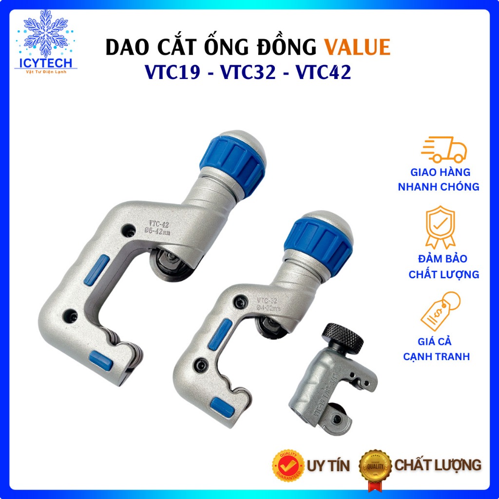 Dao cắt ống đồng Value VTC19 VTC32 VTC42 hàng chính hãng Value - ICYTECH