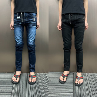 Quần Jean Nam DSQ2 đen dập nhăn mix khoá new 2025 (được ktra hàng)