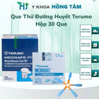 Que Thử Đường Huyết TERUMO Medisafe Fit, Hộp 30 Que, Date Mới Nhất