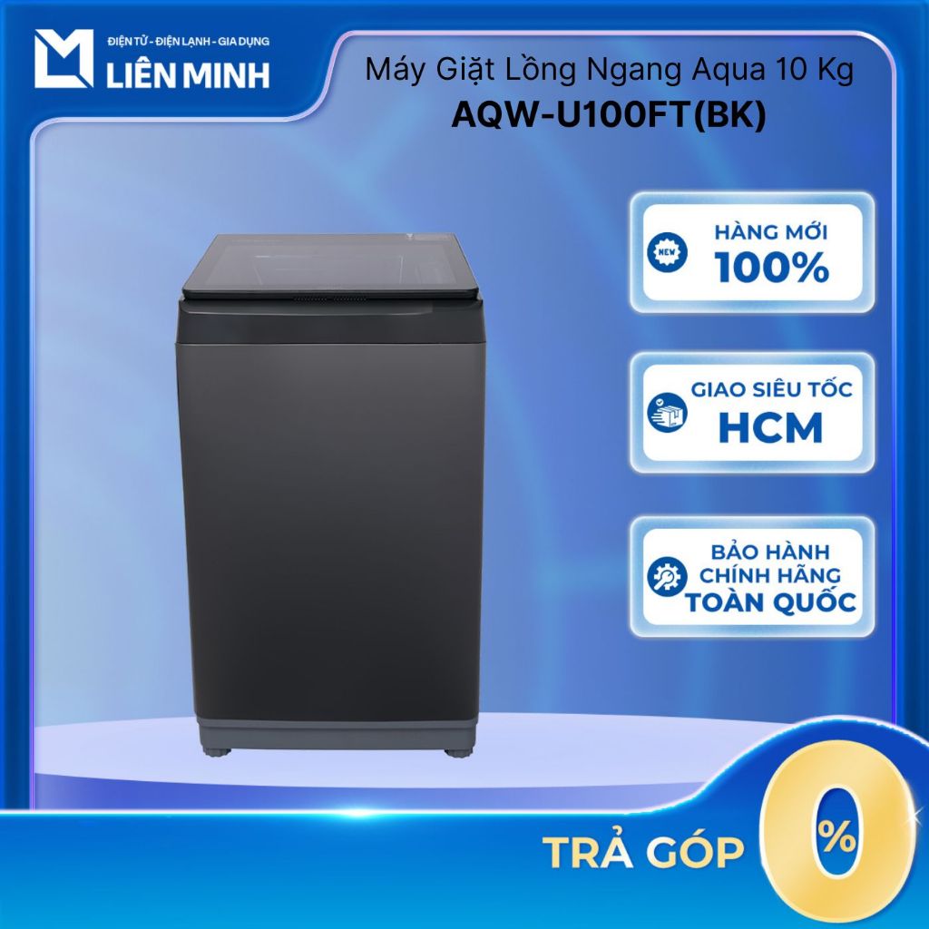 AQW-U100FT(BK) - Máy Giặt Lồng Đứng AQUA 10 Kg AQW-U100FT-BK  [SHIP 0Đ HCM]