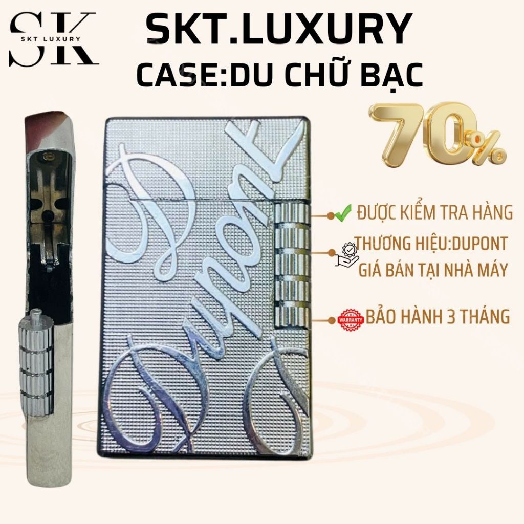 Case Vỏ Dupont Chữ Bạc,Du Gía Rẻ,Chất Liệu Đồng Thau( Không bao gồm nhiên liệu)