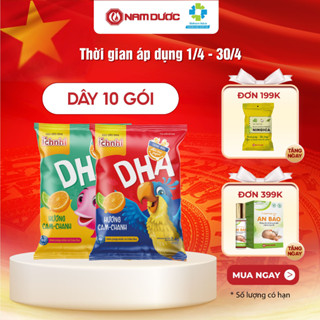 Kẹo dẻo DHA Ích Nhi phát triển trí não, tăng cường thị lực, giảm mỏi mắt cho bé, hương trái cây, dây 10 gói x 24g