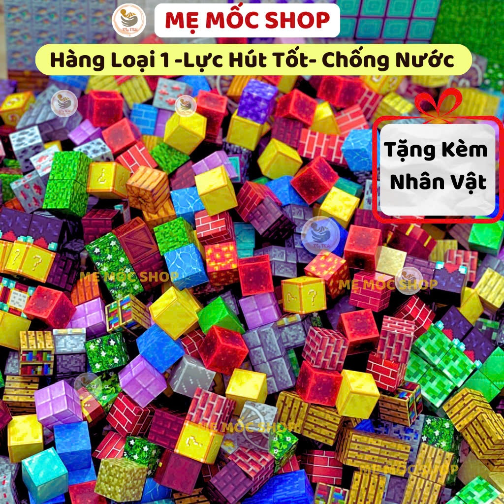 (SIZE ĐẠI) Combo 100 Khối Nam Châm Memocshop Khối Xây Dựng Mô Hình Giáo Dục Cho Trẻ Em
