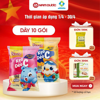 Kẹo dẻo C Ích Nhi (dây 10 gói) bổ sung Kẽm giúp bé ăn ngon, tăng cường đề kháng và phát triển thể chất, trí não