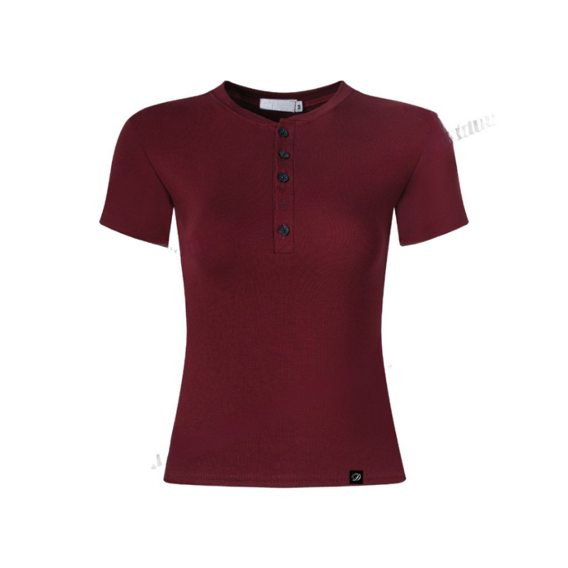 Áo thun cộc tay cúc xẻ chất thun zip co dãn mềm mịn ôm body HA456 | BigBuy360 - bigbuy360.vn