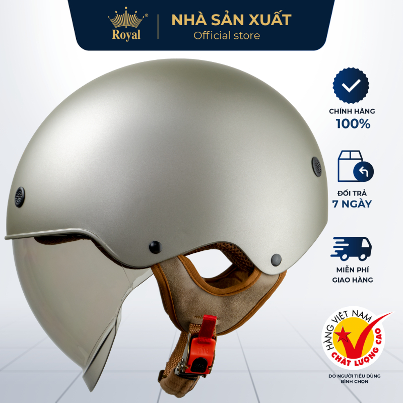 Mũ Bảo Hiểm Royal M239 Kính Âm Tiện Lợi, Nón Bảo Hiểm Có Kính Royal Bảo Hành 12 Tháng