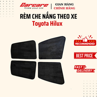 Rèm che nắng theo xe toyota hilux 2009-2016, 2017-2023 - bộ 4 tấm dính nam châm