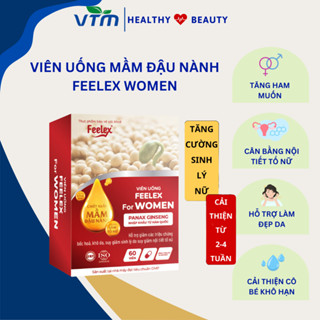 Viên uống mầm đậu nành Feelex For Women tăng cường sinh lý nữ, hỗ trợ cân bằng nội tiết tố 60v