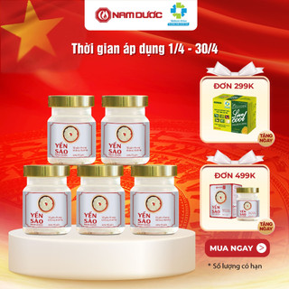 [ Combo 5 hộp lẻ ] Tổ Yến chưng sẵn - không đường ăn kiêng - Hũ 70ml / 30% tổ yến - Yến sào Nam Dược - Khánh Hoà