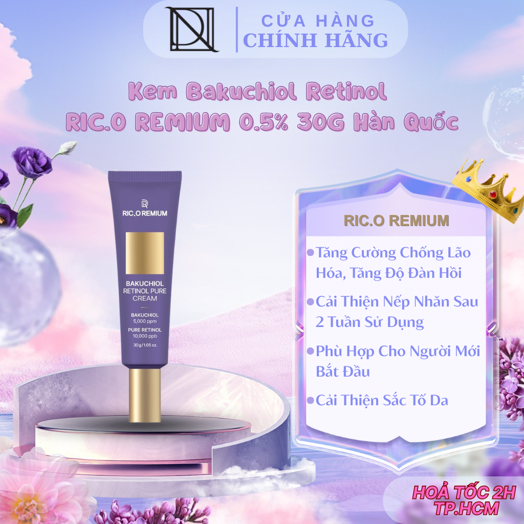 Kem Bakuchiol Retinol RIC.O REMIUM 0.5% 30G Hàn Quốc