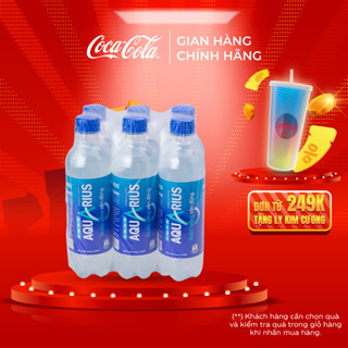 Lốc 6 Chai Nước Uống Điện Giải Bù Khoáng Thể Thao Aquarius 390ml/Chai Coca-Cola Official Store