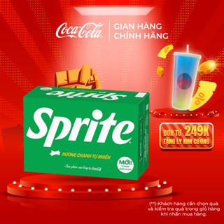 Thùng 24 Lon Nước Ngọt Giải Khát Có Gas Sprite Vị Chanh 235ml/Lon Coca-Cola Official Store