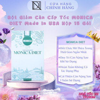 Bột Giảm Cân Cấp Tốc, Giảm Mỡ Thừa, Kiểm Soát Cân Nặng Monica Diet Made In USA Hộp 15 Gói