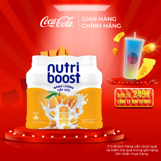 Lốc 6 Chai Sữa Nutriboost Thế Hệ Mới Hương Cam 297ml/Chai Coca-Cola Official Store