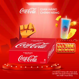 Thùng/Lốc 24 Lon Mi-nhon Nước Ngọt Giải Khát Có Ga Coca-Cola Vị Nguyên Bản Original 235ml/Lon