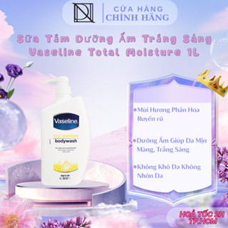 Sữa Tắm Dưỡng Ẩm Trắng Sáng Vaseline Total Moisture 1L