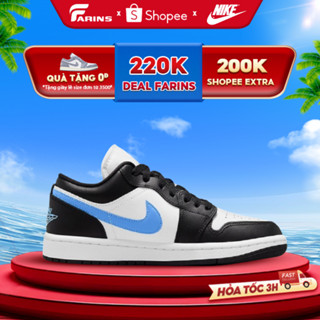 Giày Air Jordan 1 Low University Blue Chính Hãng Cho Nam Nữ, Jordan 1 Low Real Fullbox Farins Store