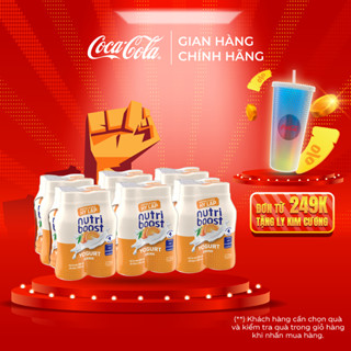 Lốc 24 Chai Thức Uống từ Sữa Chua Nutriboost Vị Cam 170ml/Chai Coca-Cola Official Store