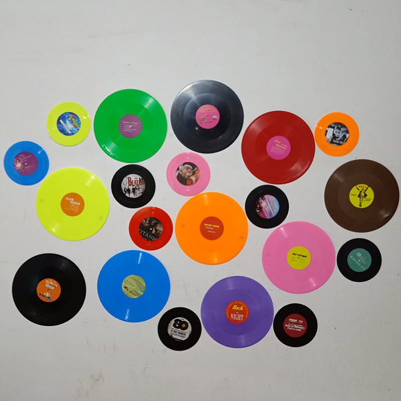 [Hàng Màu] Mô hình đĩa than vinyl decor đủ sắc màu 30cm và 18cm trang trí retro phòng trà, quán cafe