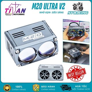 M20 Ultra V2, Đèn Trợ Sáng Bi Cầu Titan M20 Ultra Ver 2 50W Siêu Sáng Chiếu Xa 400M - BH 12 Tháng