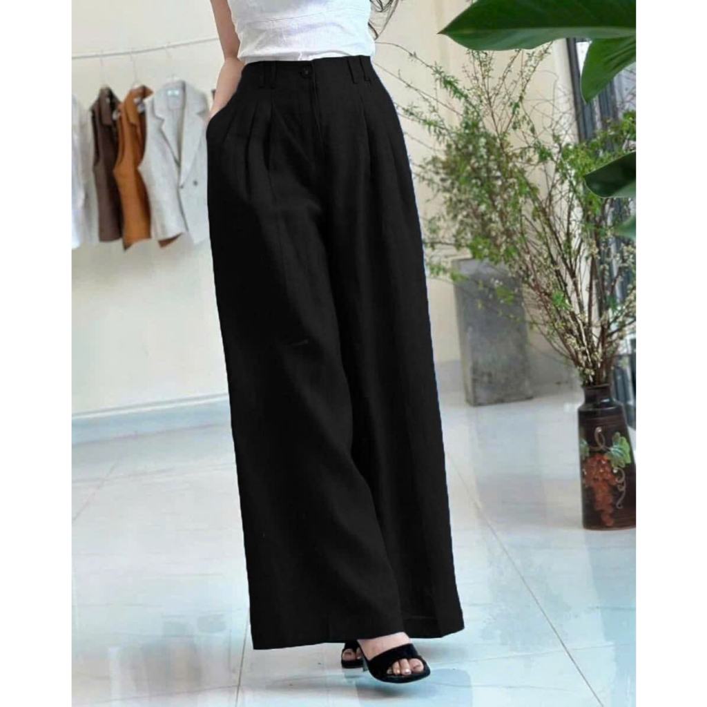 Quần Nữ, Quần Ống Rộng, Chất Đũi, Mặc Mát, Quần Dài, Mã MT8