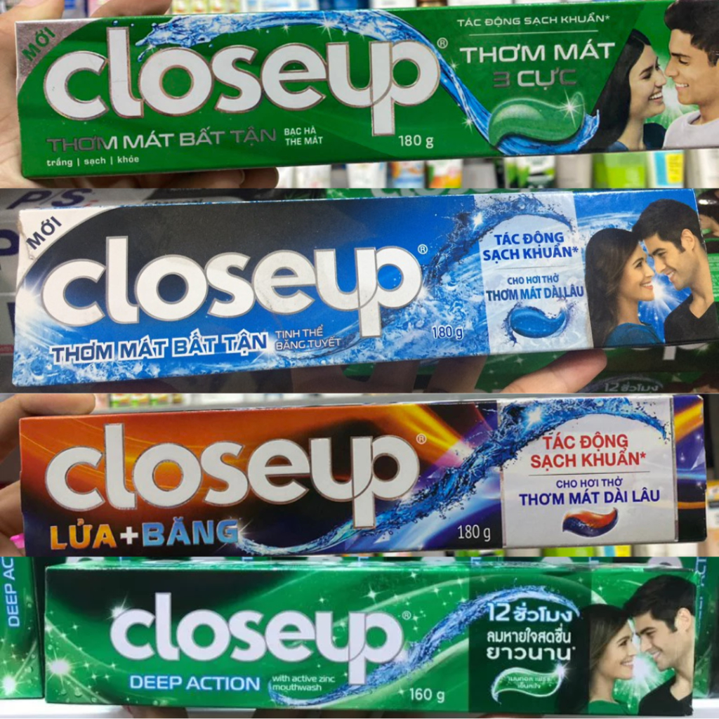 Kem Đánh Răng CloseUp BăngTuyết / Bạc Hà Tuýp 180g