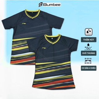  Áo cầu lông Lining quần áo thể thao mua giải mới nhất chất liệu co giãn 4 chiều  359 đen  