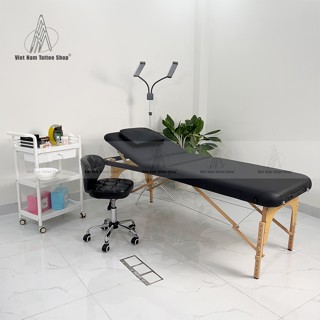 Giường xếp vali chân gỗ gấp gọn | Giường gội đầu WT323 điều chỉnh chiều cao, nâng hạ đầu |  HMBB-8102