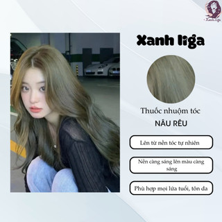  thuốc nhuộm tóc nâu rêu + tặng kèm oxy trợ dưỡng 