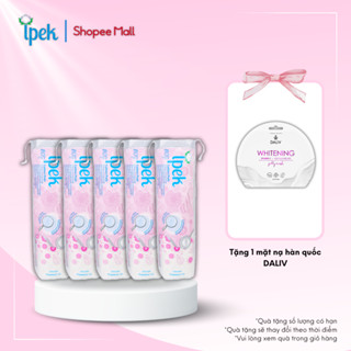 [Tặng 1 mặt nạ] Combo 5 gói bông tẩy trang Ipek siêu mềm mịn 80 miếng (5 gói * 80 miếng)