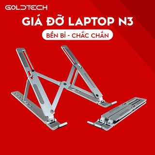 Giá đỡ LAPTOP, MACBOOK, IPAD BOROFONE N3 bằng nhôm có thể điều chỉnh được độ cao, đế tản nhiệt kê laptop