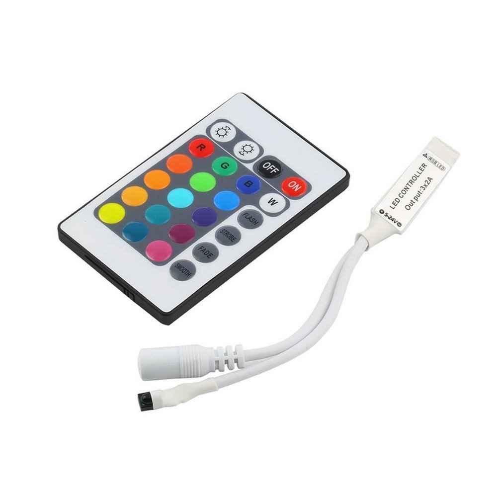 Điều khiển 12v 24v - led 7 màu RGB - remoter
