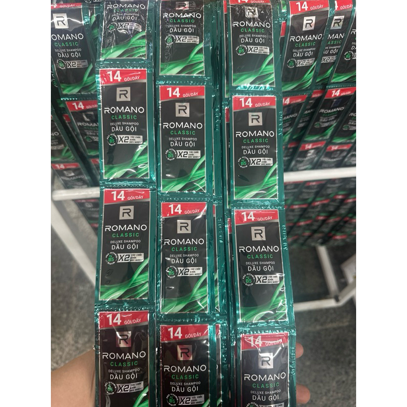 Combo 10 dây dầu gội Romano Classic 140 gói